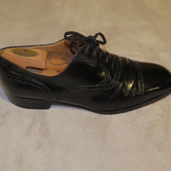 Foster & Son Black Leather Balmoral Wingtip Oxfords Size US 10.5 UK 9.5 Balmoral main image 2